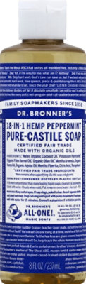 Dr. Bronner's Peppermint Pure-Castile Magic Soap - 8 Fl. Oz. - Image 1