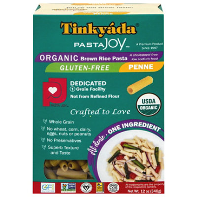 Tinkyada Pasta Joy Ready Brown Rice Pasta Organic Penne Bag - 12 Oz - Image 2