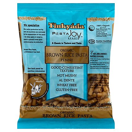 Tinkyada Pasta Joy Ready Brown Rice Pasta Organic Penne Bag - 12 Oz - Image 1
