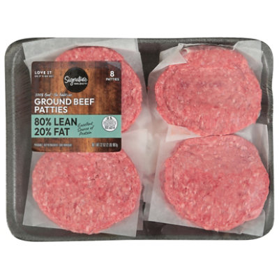 Signature Select/Farms Beef Ground Beef Patties 80% Lean 20% Fat - 2 Lb - Image 2