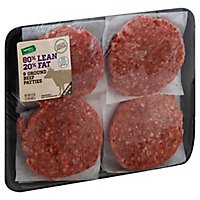 Signature Farms Beef Ground Beef Patties 80% Lean 20% Fat - 2 Lb - Image 1