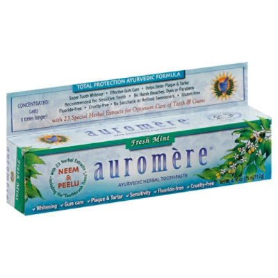 Auromere Toothpaste Fresh Mint - 4.16 Oz - Image 1