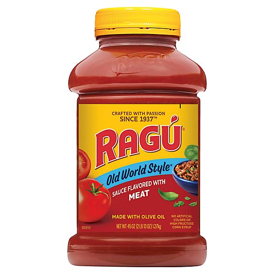 Ragu Old World Style Sauce Flavored with Meat - 45 Oz