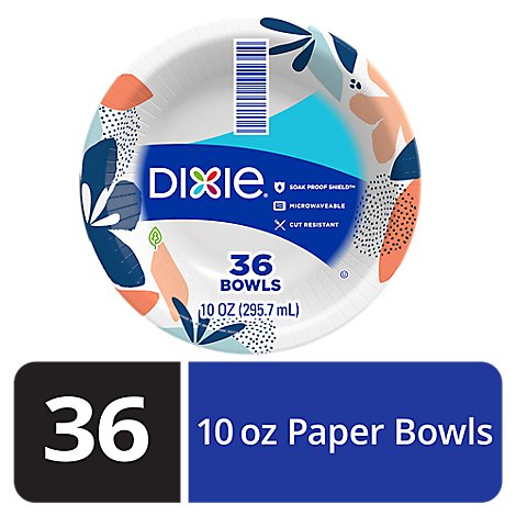 Dixie Everyday Paper Bowls Printed 10 Ounce - 36 Count