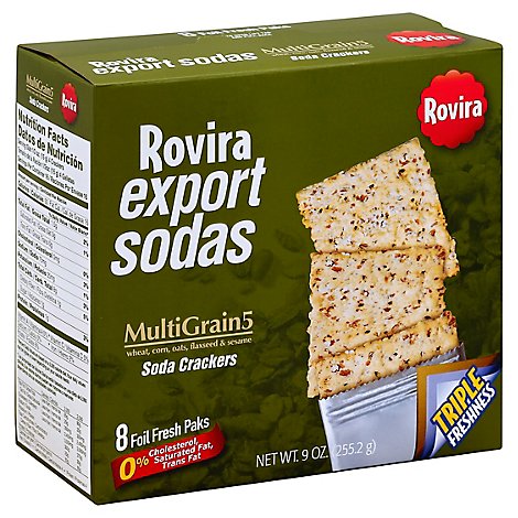 Rovira Export Sodas Crackers Soda Multi Grain 5 Box 8 Count - 9 Oz