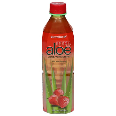 Iberia Drink Aloe Vera Strawberry Bottle - 16.9 Fl. Oz. - Image 2