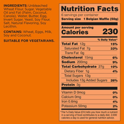 St. Pierre Brioche Butter Waffles 6 count - 10.68 Oz - Image 2