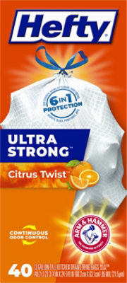 Hefty Trash Bag Drawstring Ultra Strong Tall Citrus Twist - 40 Count - Image 4