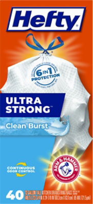 Hefty Trash Bag Tall Drawstring Ultra Strong Clean Burst - 40 Count - Image 4