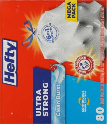 Hefty Trash Bag Tall Drawstring Ultra Strong Clean Burst Mega Pack - 80 Count - Image 4