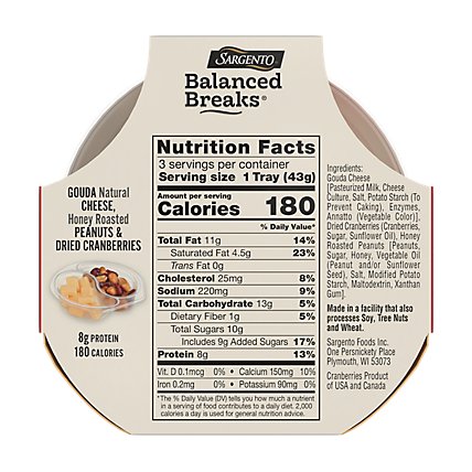 Sargento Balanced Breaks Cheese Snacks Gouda 3 Pack - 3-1.5 Oz - Image 5