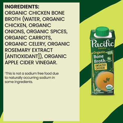 Pacific Foods Organic Unsalted Chicken Bone Broth - 8 Fl. Oz. - Image 5
