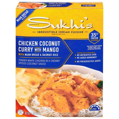 Sukhi's Indian Chicken Coconut Curry with Naan & Basmati Rice Frozen Meal - 11 Oz - Image 2