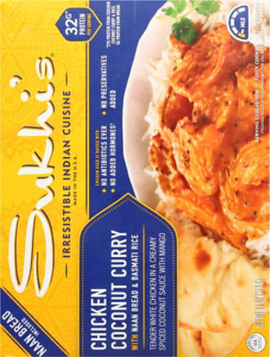 Sukhi's Indian Chicken Coconut Curry with Naan & Basmati Rice Frozen Meal - 11 Oz - Image 5