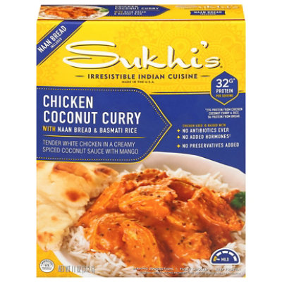 Sukhi's Indian Chicken Coconut Curry with Naan & Basmati Rice Frozen Meal - 11 Oz - Image 1