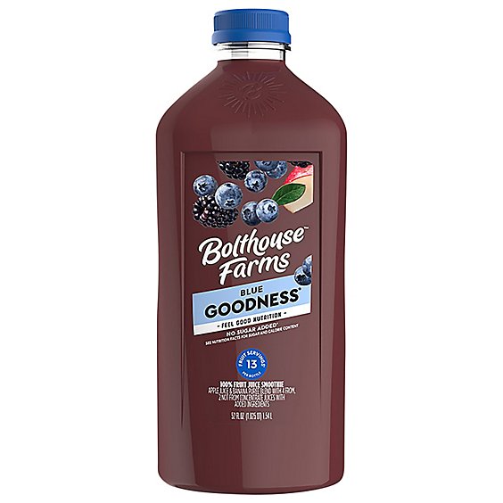 Bolthouse Farms 100% Fruit Juice Smoothie Blue Goodness - 52 Fl. Oz.