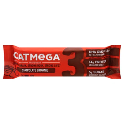 Oatmega Protein Bar Grass-Fed Whey Chocolate Brownie - 1.8 Oz