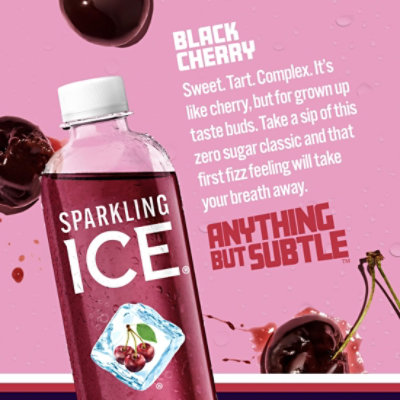 Sparkling Ice Black Cherry Sparkling Water 17 fl. oz. Bottle - Image 2