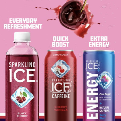 Sparkling Ice Black Cherry Sparkling Water 17 fl. oz. Bottle - Image 5