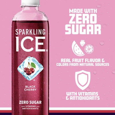 Sparkling Ice Black Cherry Sparkling Water 17 fl. oz. Bottle - Image 3