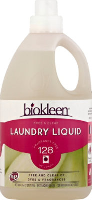 Biokleen Liquid Detergent Free & Clear Fragrance Free Jug - 64 Fl. Oz. - Image 2