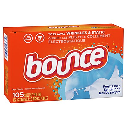 Bounce Fabric Softener Dryer Sheets Fresh Linen - 105 Count - Image 2