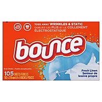Bounce Fabric Softener Dryer Sheets Fresh Linen - 105 Count - Image 1