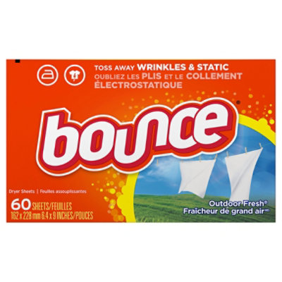 Bounce Fabric Softener Dryer Sheets Outdoor Fresh - 60 Count - Image 4