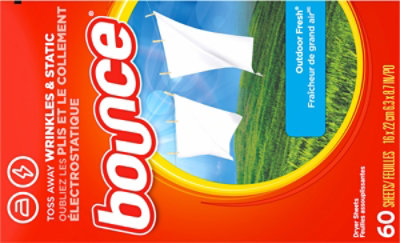 Bounce Fabric Softener Dryer Sheets Outdoor Fresh - 60 Count - Image 8
