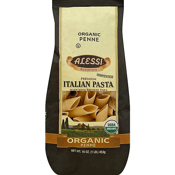 Alessi Organic Pasta Italian Penne - 16 Oz