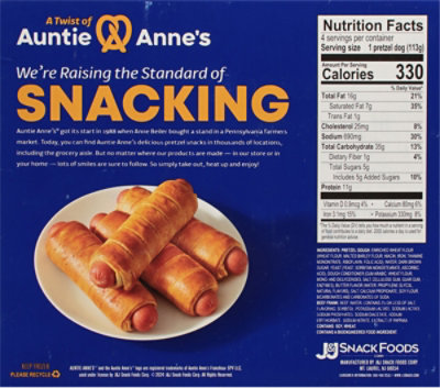 Auntie Annes Pretzel Dogs Classic All Beef 4 Count - 16 Oz - Image 6