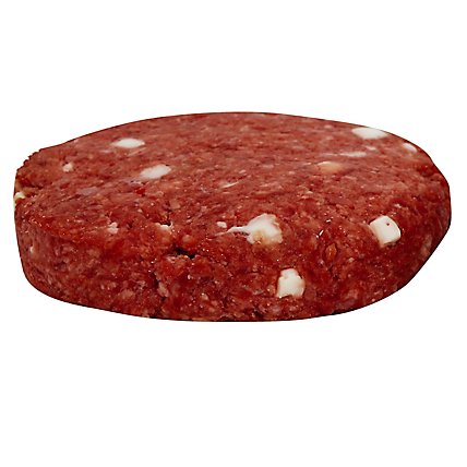 Meat Counter Beef Ground Beef Pub Burger Onion Service Case 1 Count - 6 Oz - Image 1