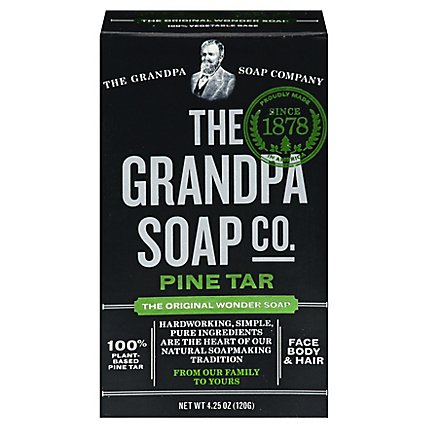 The Grandpa Soap Company Soap Pine Tar Original - 4.25 Oz - Image 3