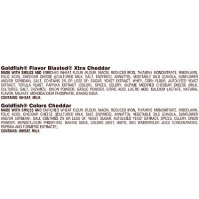 Goldfish Colors Cheddar and Flavor Blasted Xtra Cheddar Crackers 20 Count - 0.9 Oz - Image 5