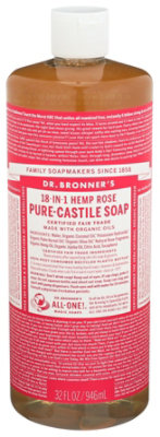 Dr. Bronner's Rose Pure-Castile Magic Soap - 32 Fl. Oz. - Image 1