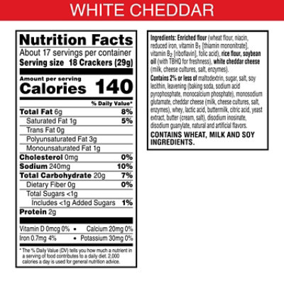 Cheez-It Grooves Cheese Crackers Crunchy Snack Sharp White Cheddar - 17 Oz - Image 6