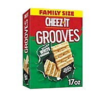 Cheez-It Grooves Cheese Crackers Crunchy Snack Sharp White Cheddar - 17 Oz