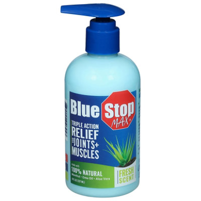 Blue Stop Max Massage Gel Premium - 8 Fl. Oz. - Image 2