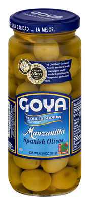 Goya Olives Reduced Sodium Manzanilla Jar - 6.75 Oz - Image 2