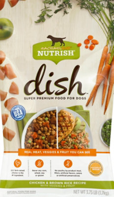 Rachael Ray Nutrish Food for Dogs Chicken & Brown Rice Recipe with Veggies & Fruit Bag - 3.75 Lb - Image 1