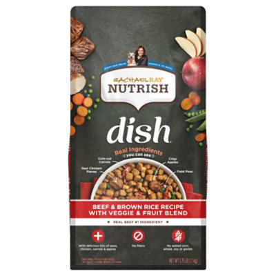 Rachael Ray Nutrish Food for Dogs Beef & Brown Rice with Veggies Fruit & Chicken Bag - 3.75 Lb - Image 1