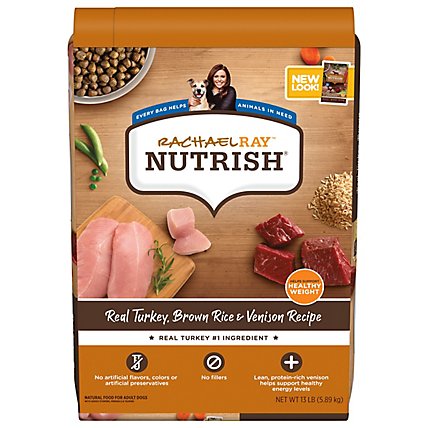 Rachael Ray Nutrish Food for Dogs Adult Natural Turkey Brown Rice & Venison Recipe Bag - 13 Lb - Image 3