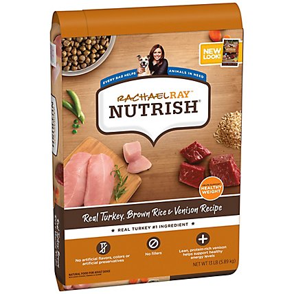 Rachael Ray Nutrish Food for Dogs Adult Natural Turkey Brown Rice & Venison Recipe Bag - 13 Lb - Image 2