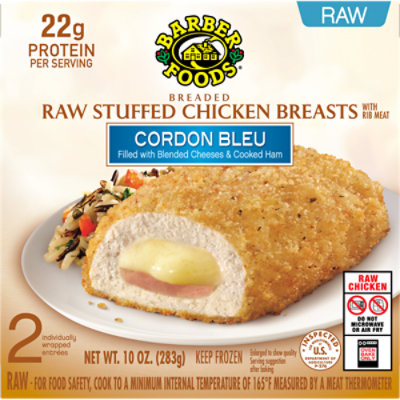 Barber Foods Stuffed Chicken Breasts Cordon Bleu - 2 - 10 Oz - Image 1