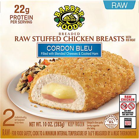 Barber Foods Cordon Bleu Stuffed Chicken Breast - 10 Oz