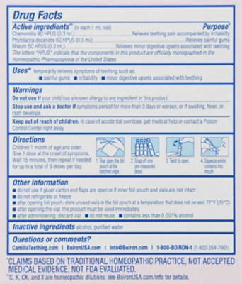 Camilia Baby Teething Relief - 30 Count - Image 5