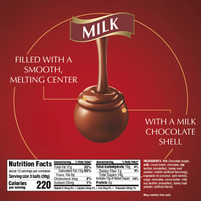 Lindt LINDOR Milk Chocolate Candy Truffles Bag - 15.2 Oz - Image 5