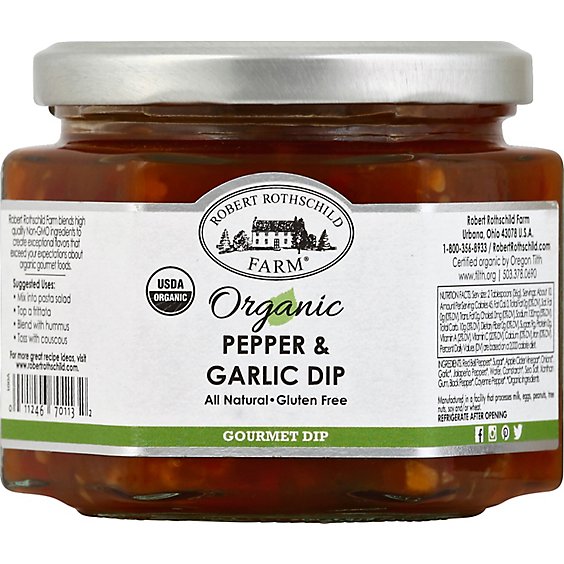 Robert Rothschild Farm Gourmet Dip Organic Pepper & Garlic Dip - 13 Oz