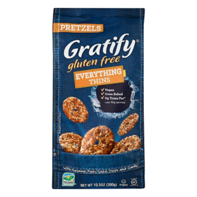 Gratify Pretzels Gluten Free Thins Everything - 10.5 Oz - Image 2