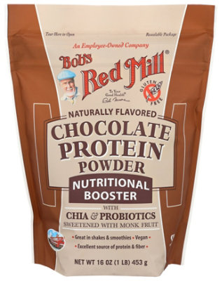 Bobs Red Mill Protein Powder Chocolate Nutritional Booster - 16 Oz